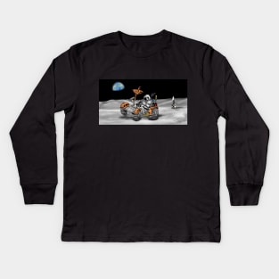 Driving on the Moon Kids Long Sleeve T-Shirt